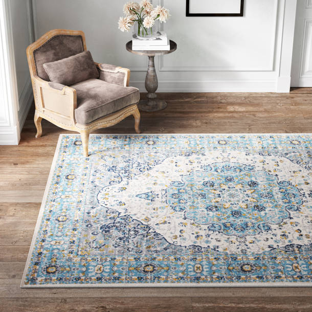Kelly Clarkson Home Hector Oriental Blue Area Rug & Reviews Wayfair